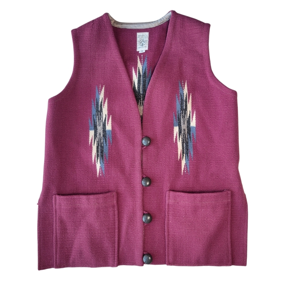 Vintage Ortega’s Chimayo Wool Vest Medium Unisex